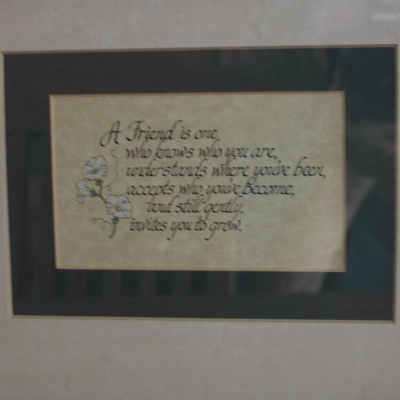 "Friend" -  matted and framed sentiment for your BFF - Picture 4 of 5